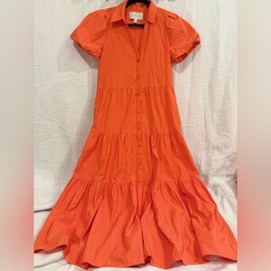 Brochu Walker Orange Tiered Dress